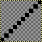 gimp pattern – řidší šrafování